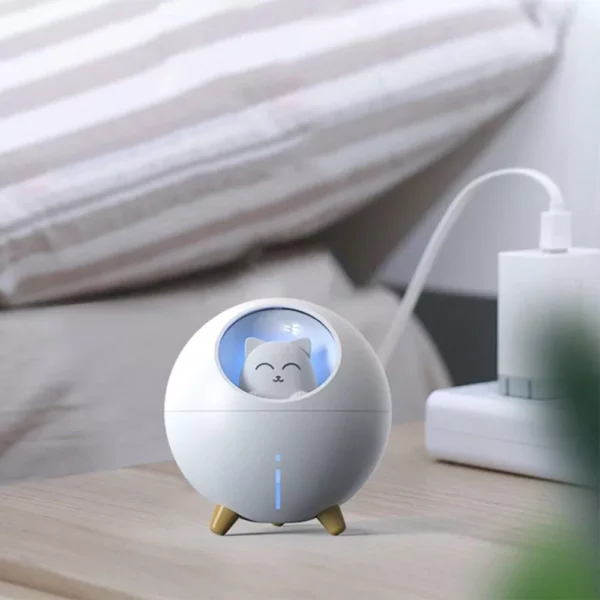 Planet Cat Ultrasonic Air Humidifier with Colorful LED Night Light